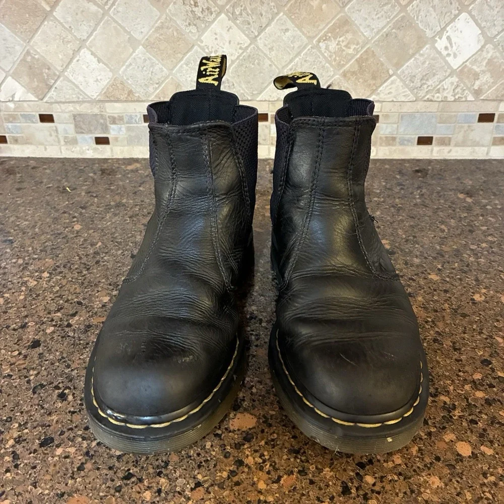 Dr Martens Chelsea Safety Boots EH ASTM F2892-18 Black Leather Mens 7 / Womens 8